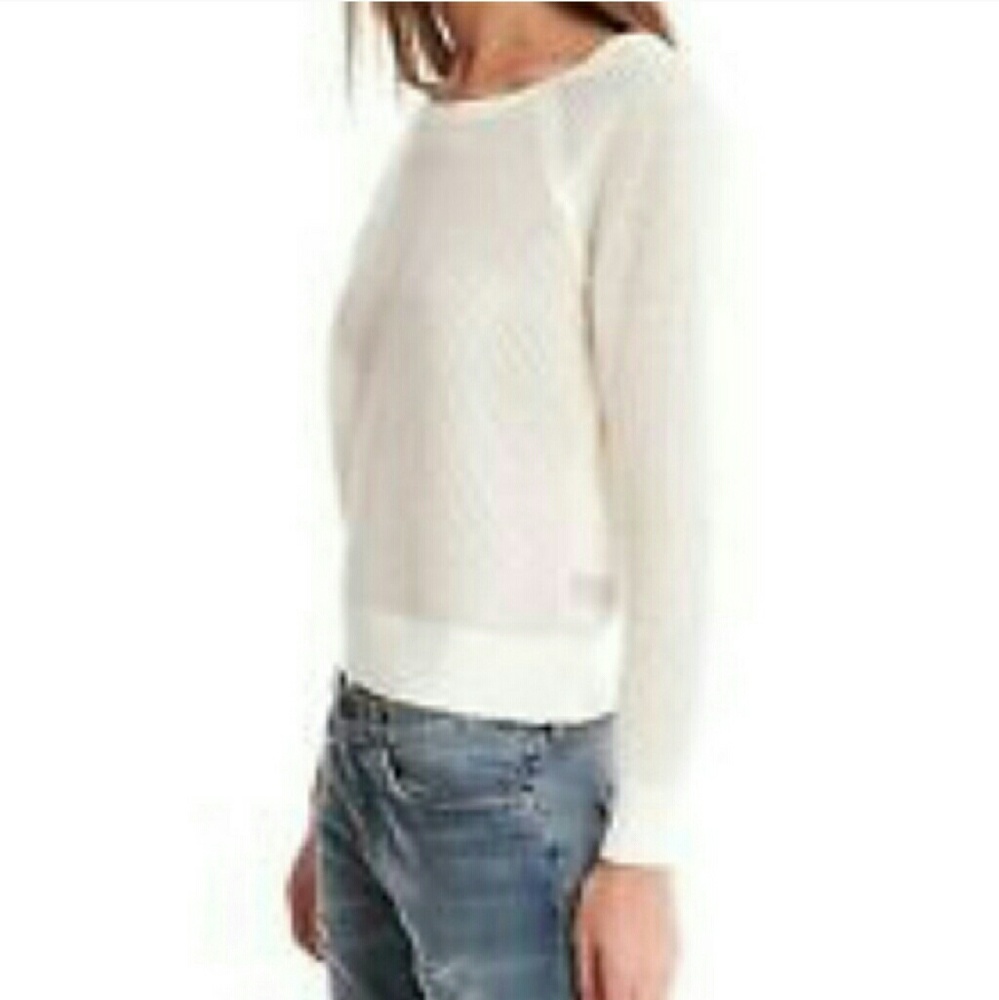 RAG & BONE Raglan Sleeve Mesh Knit Top